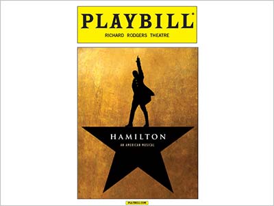 2016年公開時のハミルトンのPlaybill（プレイビル）