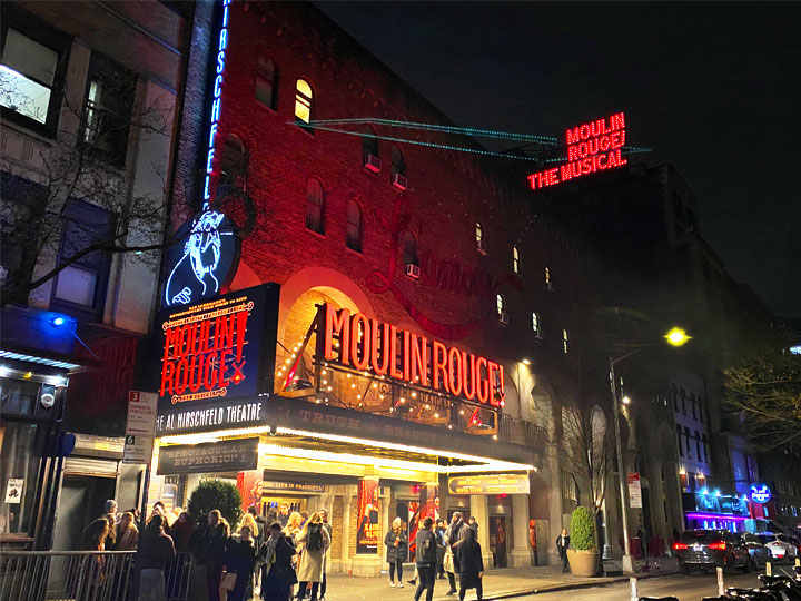 ムーラン・ルージュ（Moulin Rouge）の公演劇場：アルハーシュフェルド劇場（Al Hirschfeld Theatre）