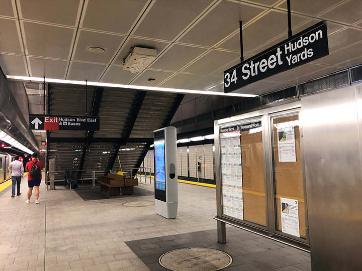 2015年9月に開業したばかりの34丁目ハドソンヤード駅