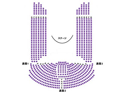 サークル・イン・ザ・スクエア劇場の座席表