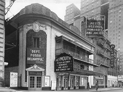 1958年当時のプリマス劇場（Plymouth Theatre）
