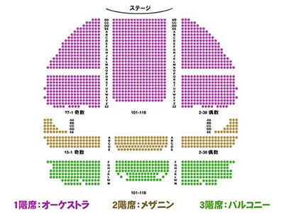 ガーシュイン劇場の座席表