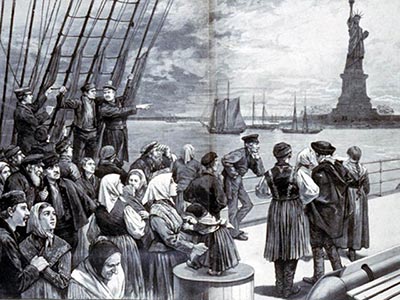 9世紀ジャガイモ飢饉によりニューヨークへ移民してきたアイルランド人の様子