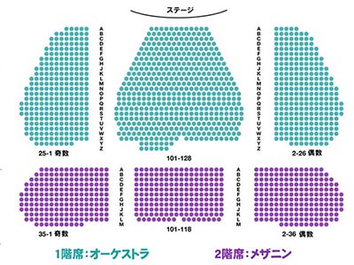 マーキス劇場の座席表