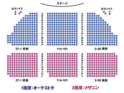 ミュージックボックス劇場の座席表