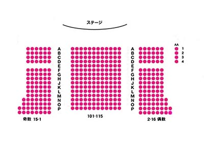 ニュー・ワールド・ステージズの座席表 ステージ4
