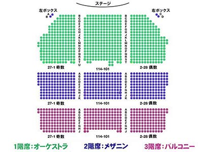 シューベルト劇場の座席表