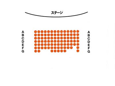 シアター・ロウの座席表 Clurman Theatre